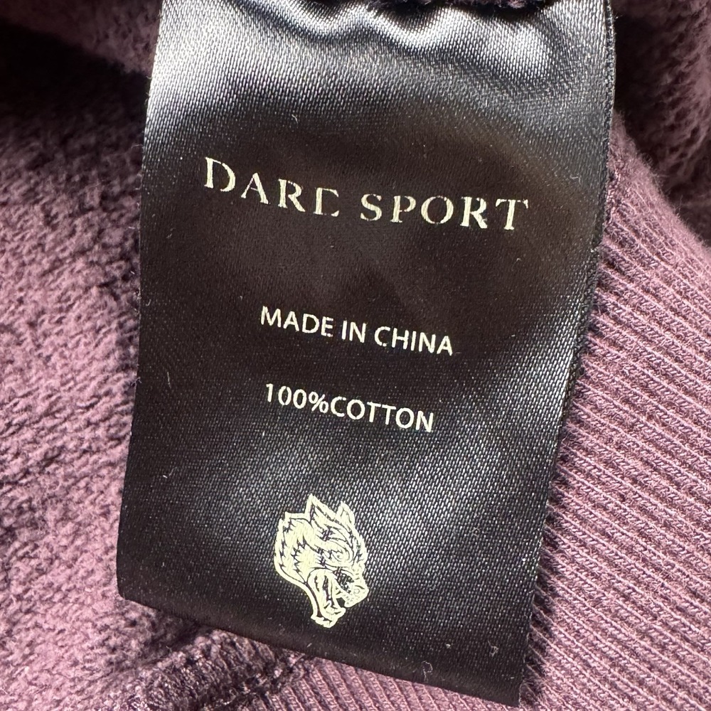 Darc Sport Mens XL Pyramid Pierce Pullover Hoodie Sweatshirt Wolves Burgundy - Picture 5 of 6